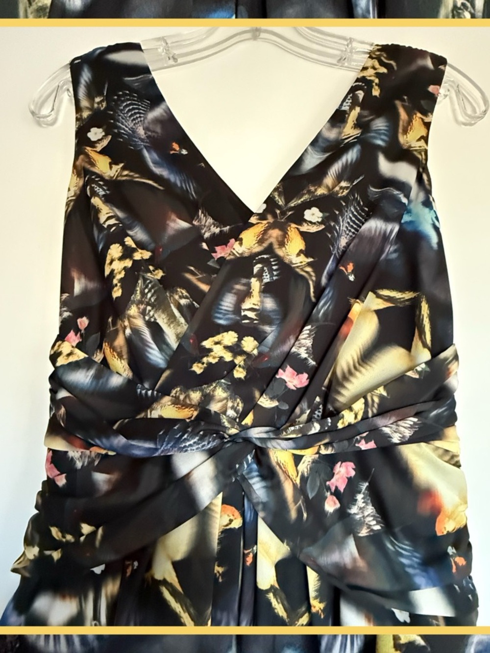 Ted Baker Sleeveless Abstract Bird Dress - Picture 2 of 9